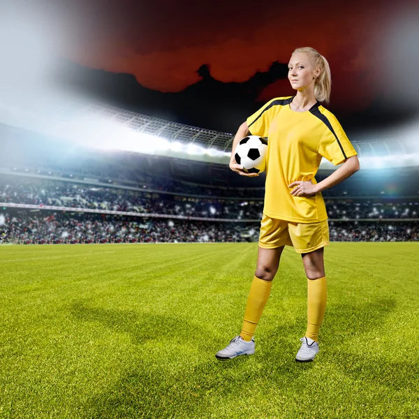Ποδόσφαιρο κορίτσι — Φωτογραφία Αρχείου