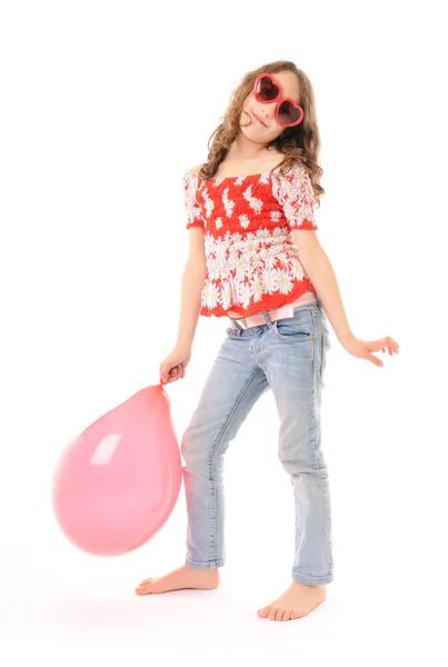 Chica con globo —  Fotos de Stock