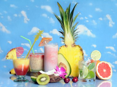 Fruits and drinks clipart