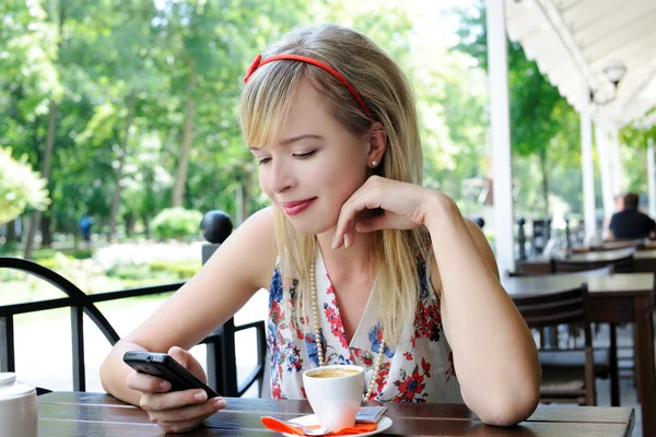 stock image Girl in the cafe