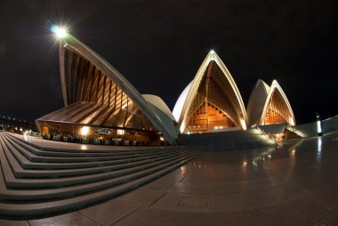Sydney Opera House At Night fisheye clipart