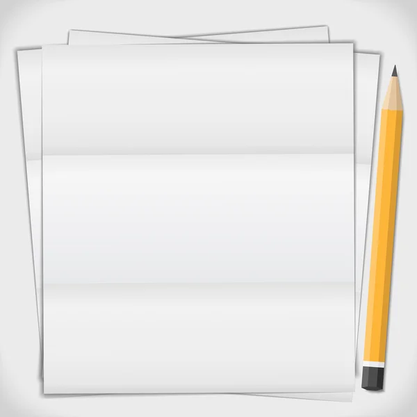 Χαρτί με μολύβι — Διανυσματικό Αρχείο