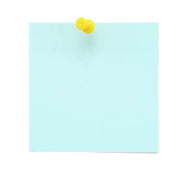 Blank blue post-it note — Stock Photo, Image