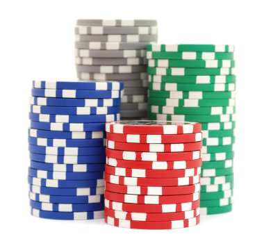 Poker çipleri yığını