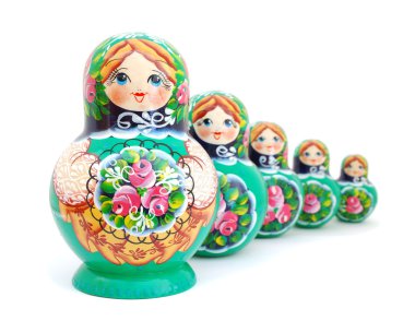 Russian nesting dolls clipart