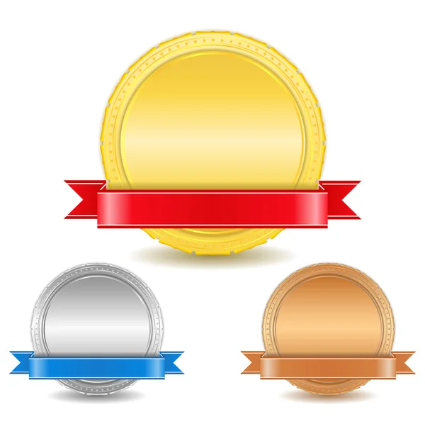 Medalhas com fitas —  Vetores de Stock