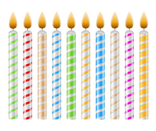 Bougies d'anniversaire — Image vectorielle