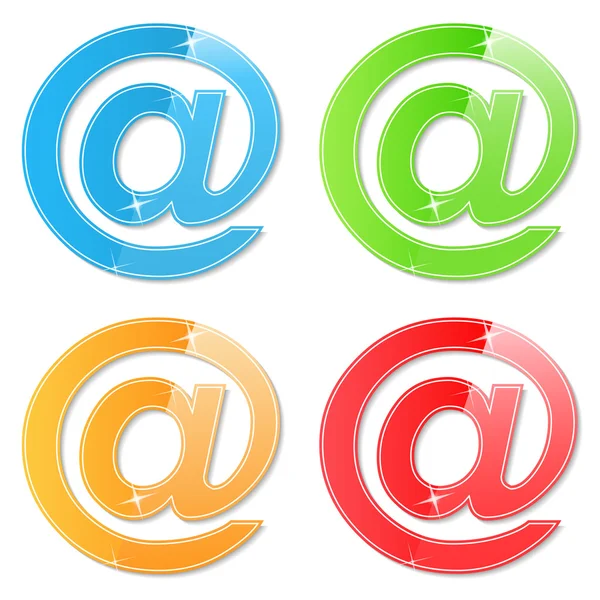 Símbolos de correo electrónico — Vector de stock