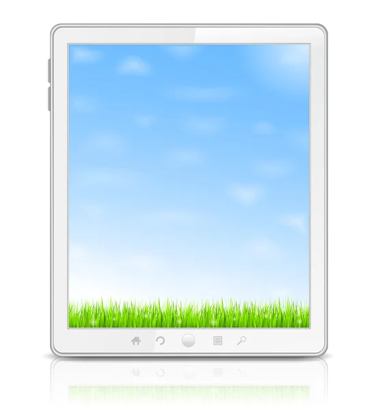 Tablet PC bianco — Vettoriale Stock