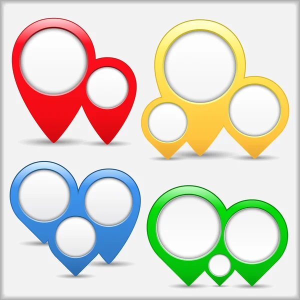 Pointeurs avec cercles — Image vectorielle