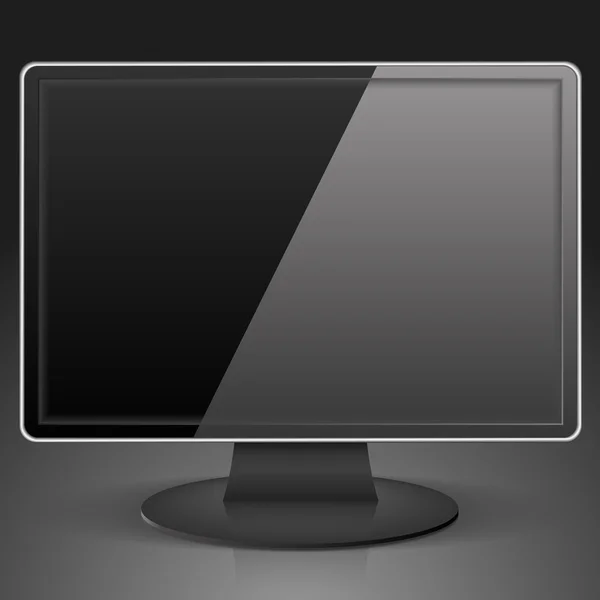 Monitor de computador preto — Vetor de Stock
