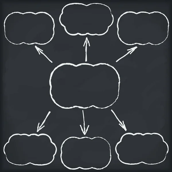 Diagramme sur tableau noir — Image vectorielle