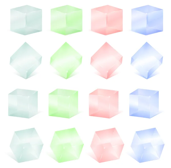 Cubi trasparenti — Vettoriale Stock