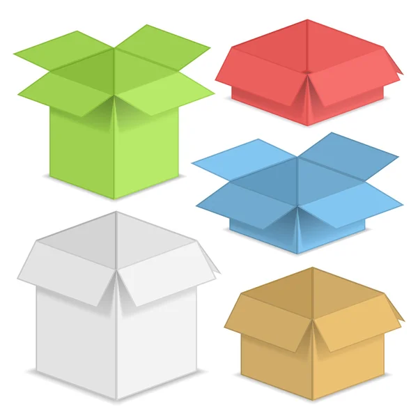 Papírové krabice — Stockový vektor
