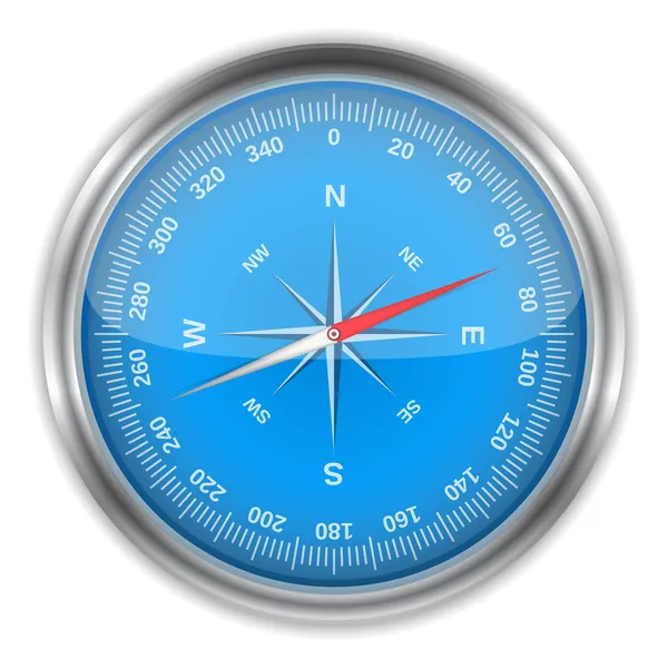 Blauer Kompass — Stockvektor