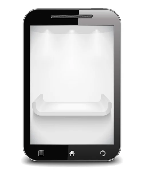 Téléphone portable avec étagère — Image vectorielle