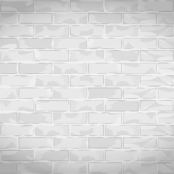 Old White Brick Wall — Stock Vector