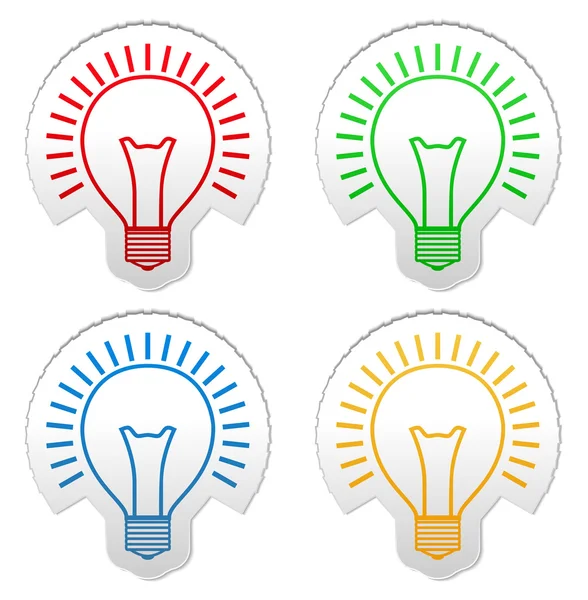 Stickers ampoule — Image vectorielle
