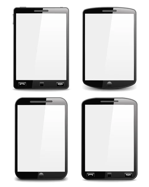 Moderne schwarze Smartphones — Stockvektor