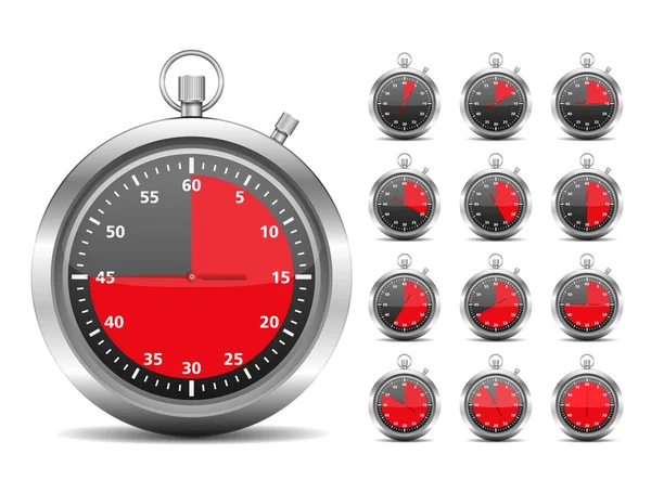 红色的计时器 — 图库矢量图片