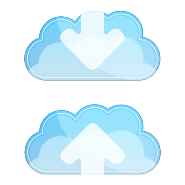 Icônes Cloud — Image vectorielle
