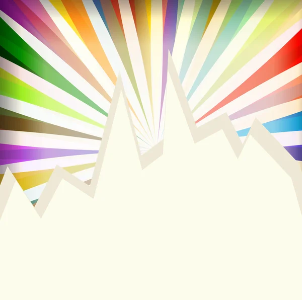 Gabarit coloré avec fond éclat soleil rétro — Image vectorielle