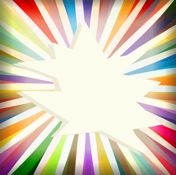 Kolorowy szablon z retro słońce tryśnięcie tło — Wektor stockowy