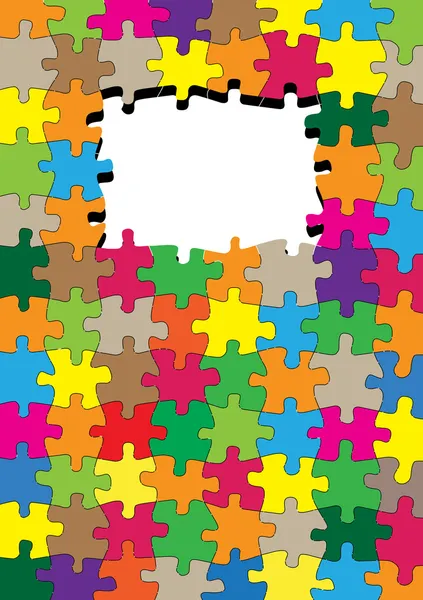 ジグソー パズルのベクトルの背景 — ストックベクタ
