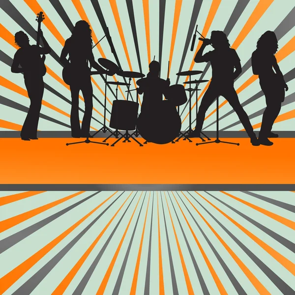 Rock banda de concierto estallar vector de fondo — Archivo Imágenes Vectoriales