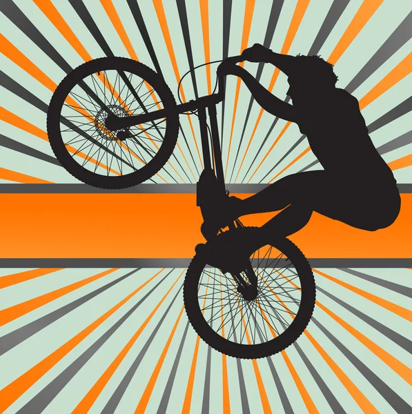 Mountainbiken barsten vector achtergrond — Stockvector