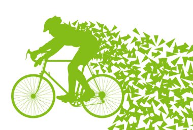 Ecology bike driving vector background concept clipart