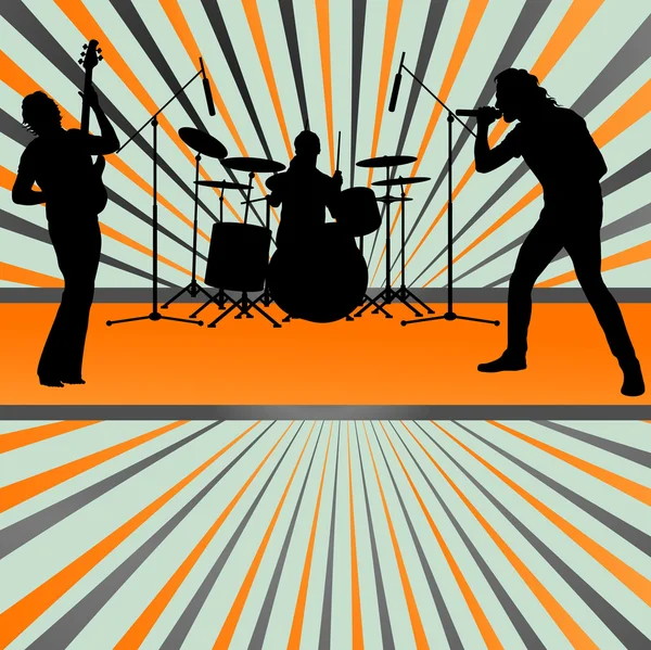 Rock concert band burst background vector — Stock Vector