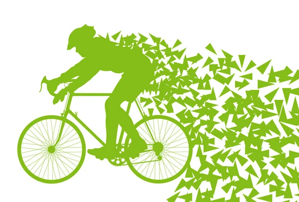 Ecologia bici guida vettore concetto di fondo — Vettoriale Stock