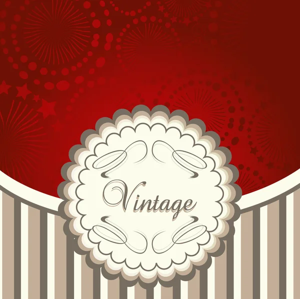 Vintage menú vector fondo rojo — Vector de stock