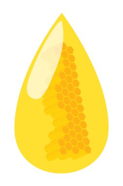 Honey drop with honey combs vector background concept clipart