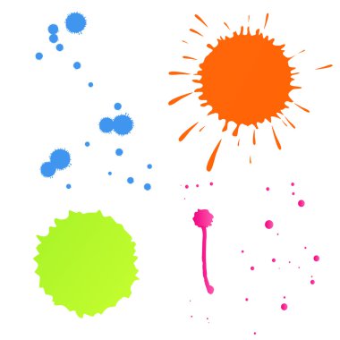 Color splashes vector background clipart