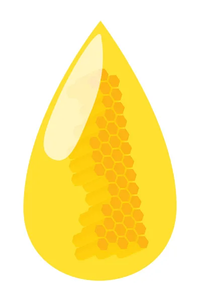 Goccia di miele con miele pettini vettore concetto di fondo — Vettoriale Stock