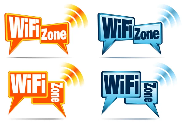 Icone della zona WiFi — Vettoriale Stock