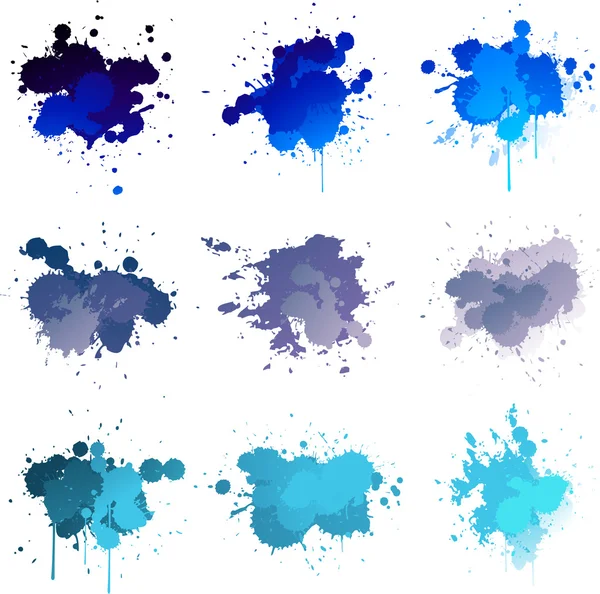Plat de peinture bleue — Image vectorielle