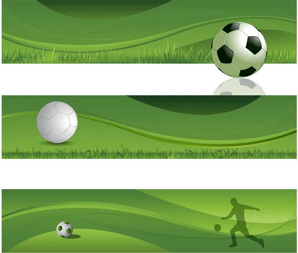 Soccer design banners — Stock Vector
