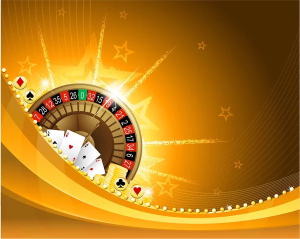 Herní pozadí s prvky kasina — Stockový vektor