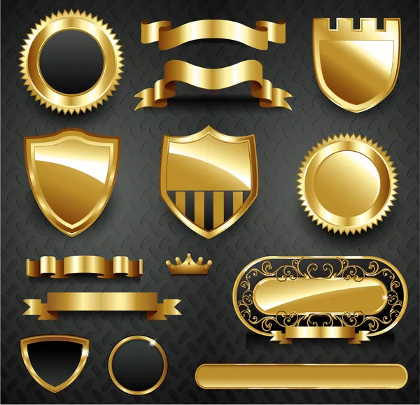 Decorative ornate gold frame collection — Stock Photo, Image