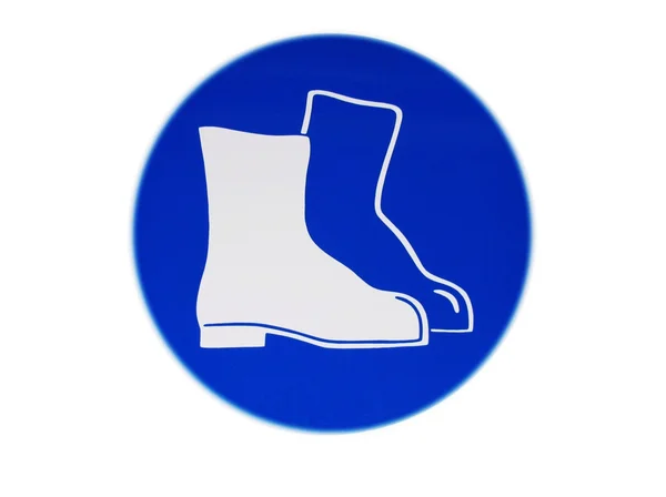 Signál povinné používání bezpečnostní obuv Royalty Free Stock Obrázky