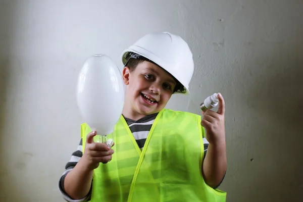 Electrician child — Stock Photo, Image