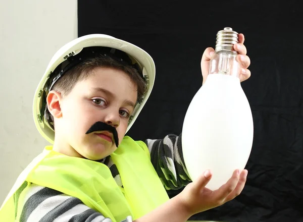 Electrician child — Stock Photo, Image