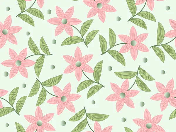Illustration vectorielle florale sans couture — Image vectorielle