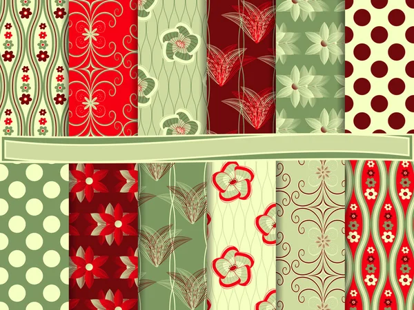 Ensemble vectoriel floral abstrait de papier album — Image vectorielle