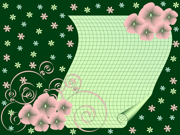 Illustration vectorielle de fleurs abstraites — Image vectorielle