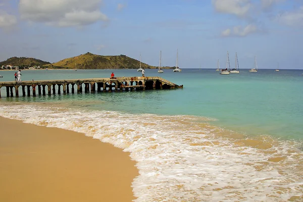 Uma vista da praia do Caribe . — Fotografia de Stock