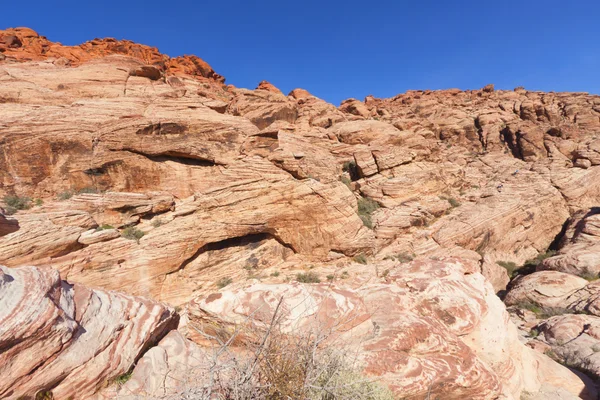 Vörös szikla kanyon a mojave sivatagban megtekintése. — Stock Fotó